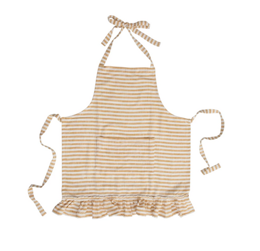 Woven Cotton Striped Apron with Ruffle - LOCAL FIXTURE