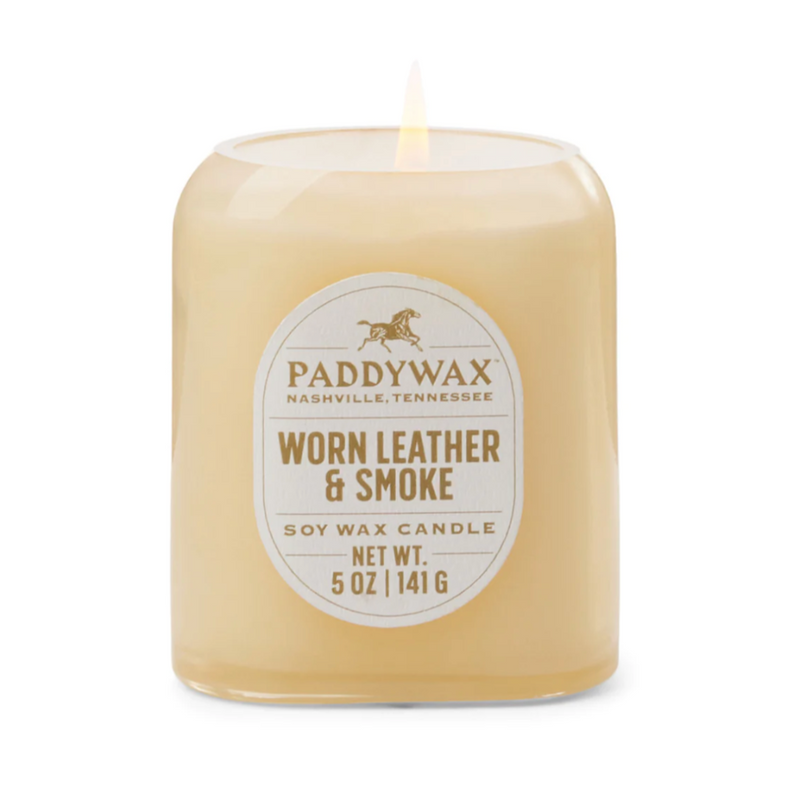 Vista Glass Candle 5oz | Worn Leather & Smoke - LOCAL FIXTURE