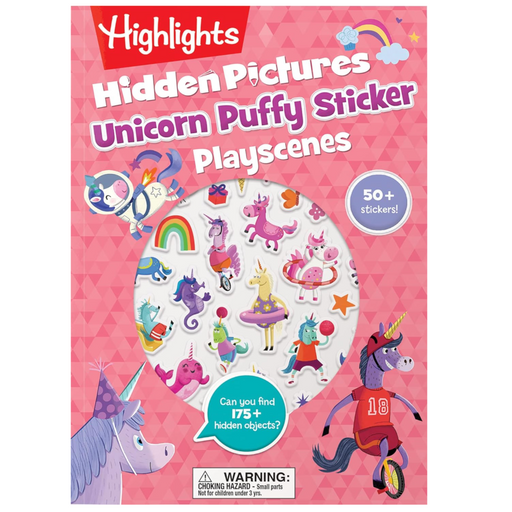 Unicorn Hidden Pictures Puffy Sticker Playscenes - LOCAL FIXTURE