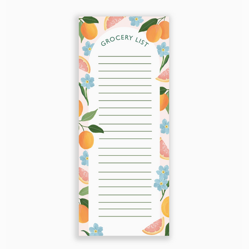 Floral Citrus Grocery List Notepad - LOCAL FIXTURE