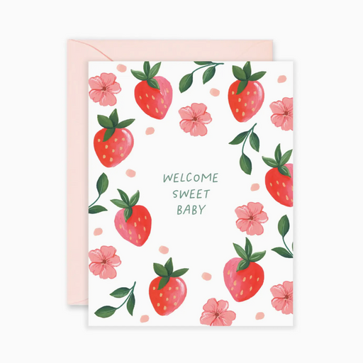 Sweet Strawberry Baby - New Baby Card - LOCAL FIXTURE