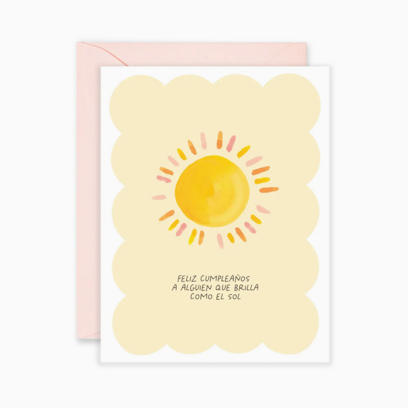 Como El Sol Cumpelaños - Birthday Spanish Card - LOCAL FIXTURE