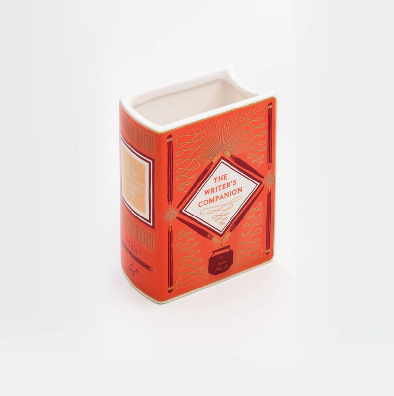 Bibliophile Ceramic Vase: The Writer's Companion