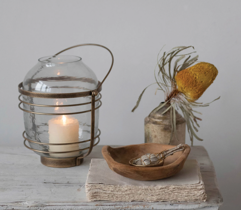 Teak Wood Bowls with Handles