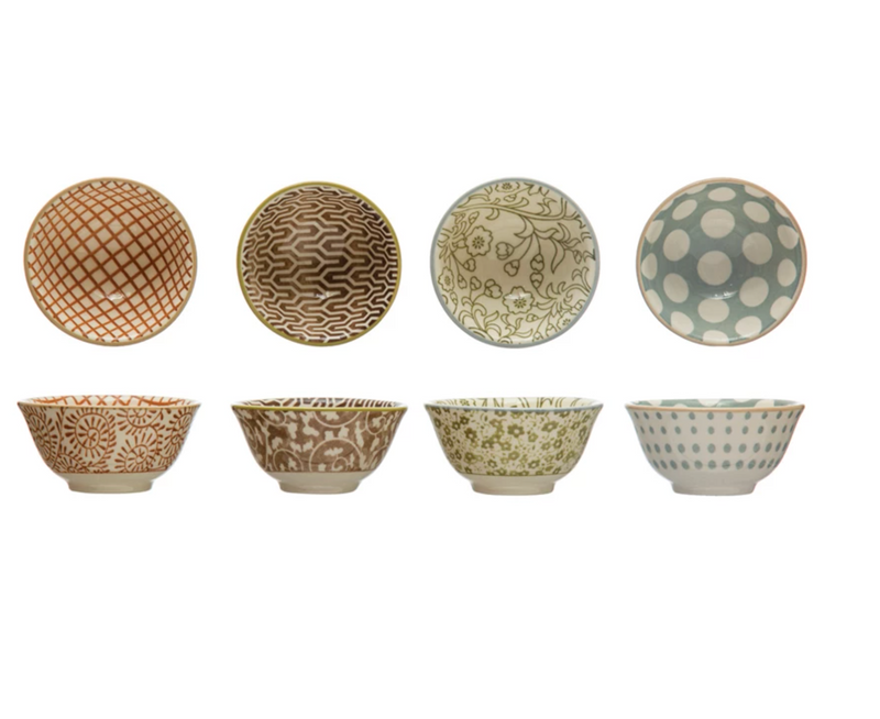 Stoneware Pinch Pot w/ Pattern