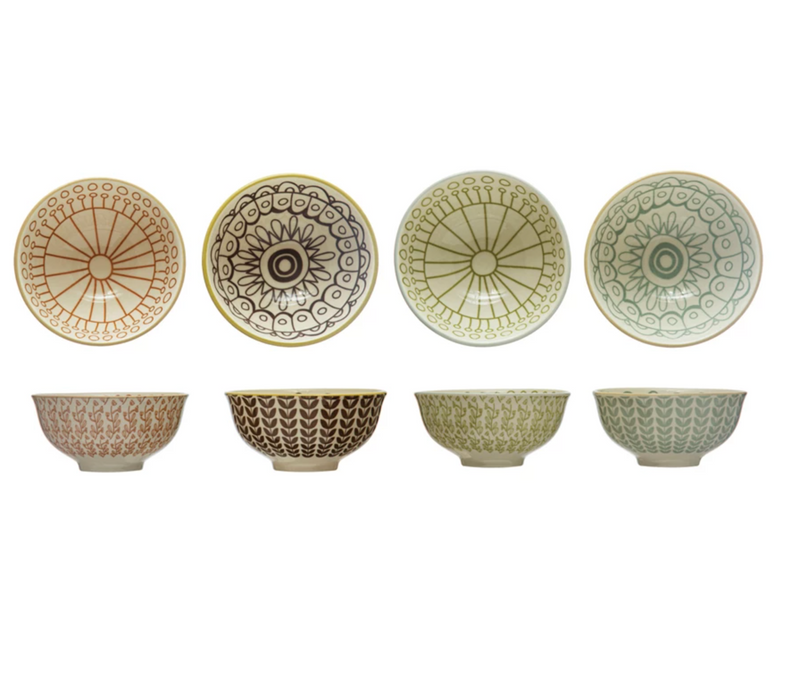 Stoneware Bowl w/ Pattern