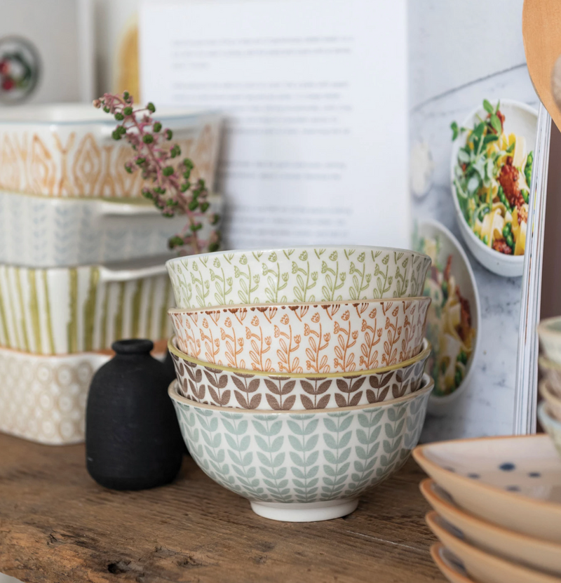 Stoneware Bowl w/ Pattern