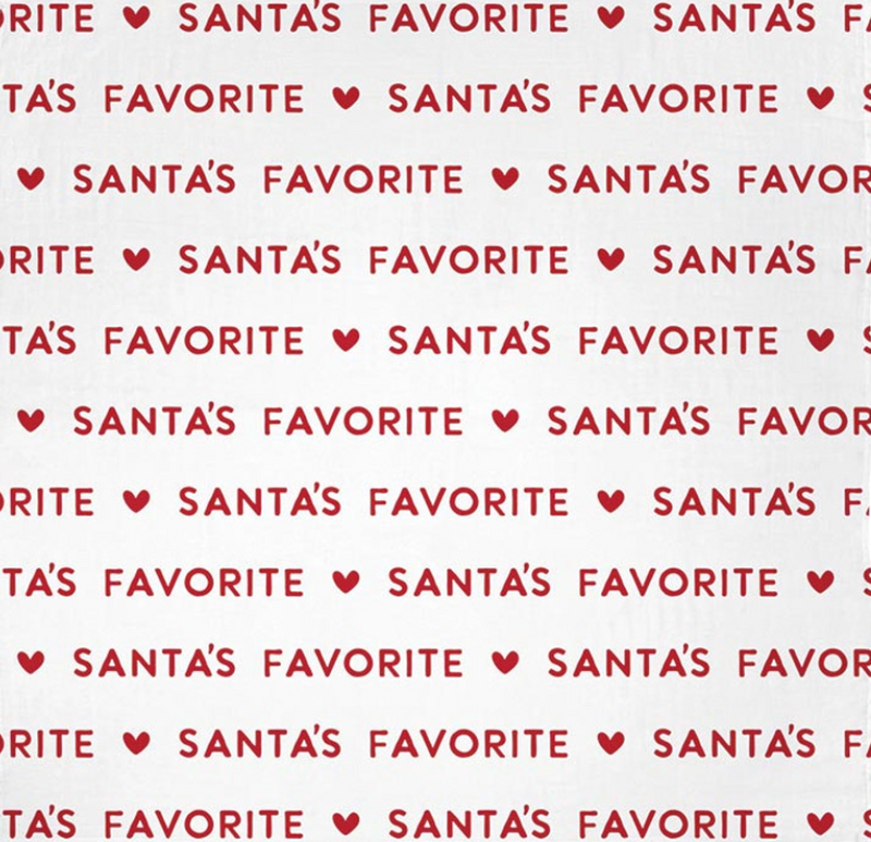 Swaddle Blanket + Plush Santa Rattle