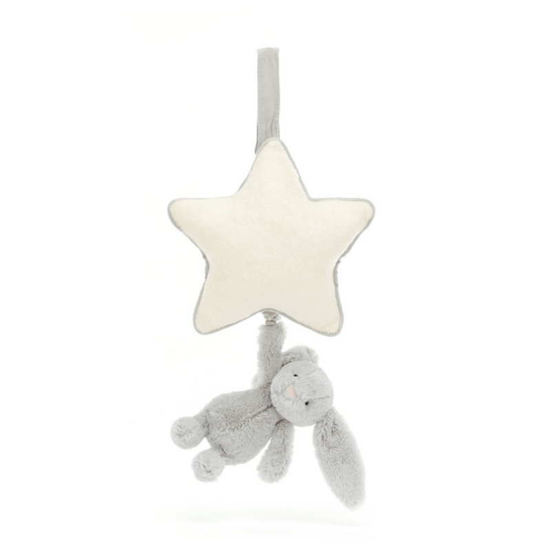 Bashful Bunny Musical Pull | Silver Grey