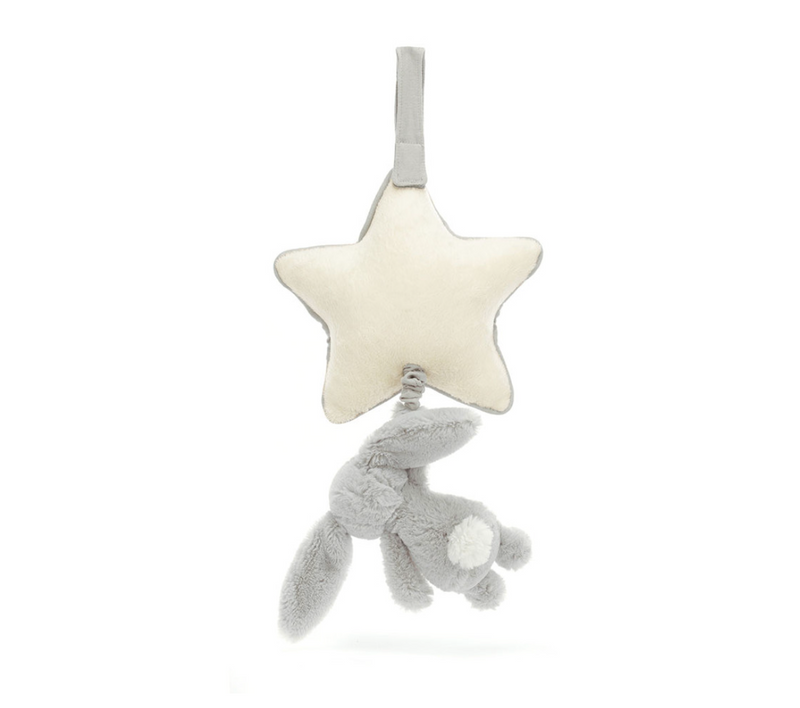 Bashful Bunny Musical Pull | Silver Grey