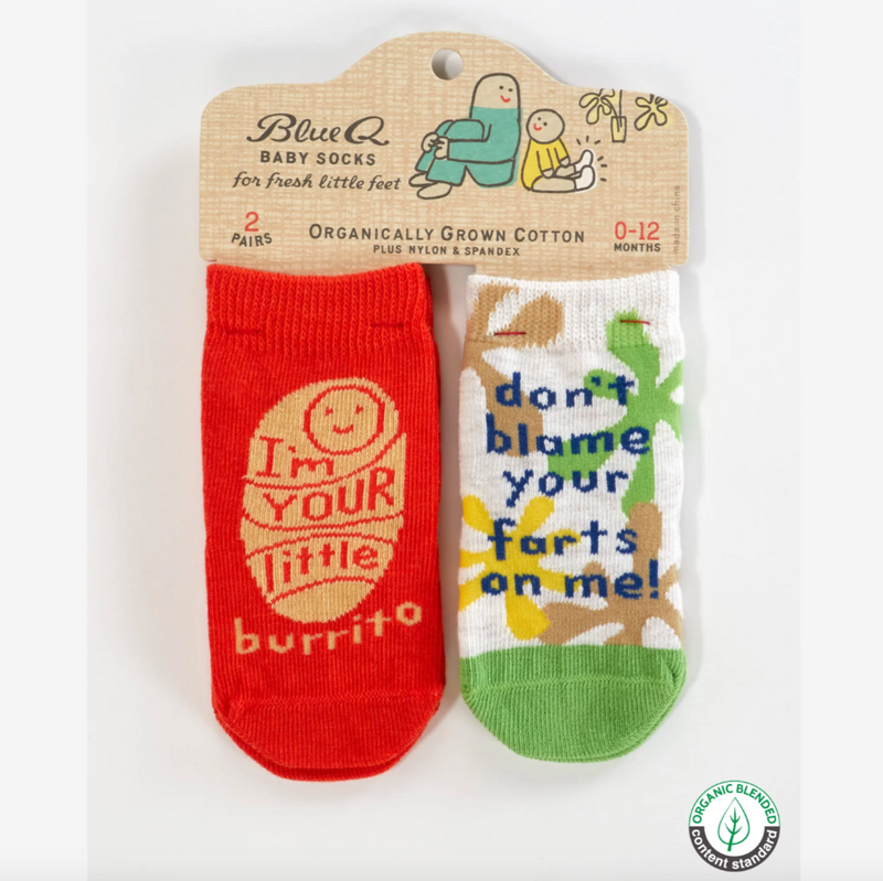 Lil Burrito/Farts Baby Socks