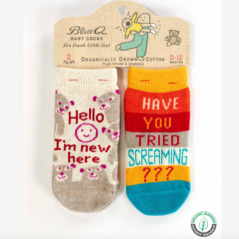 I'm New/Screaming Baby Socks