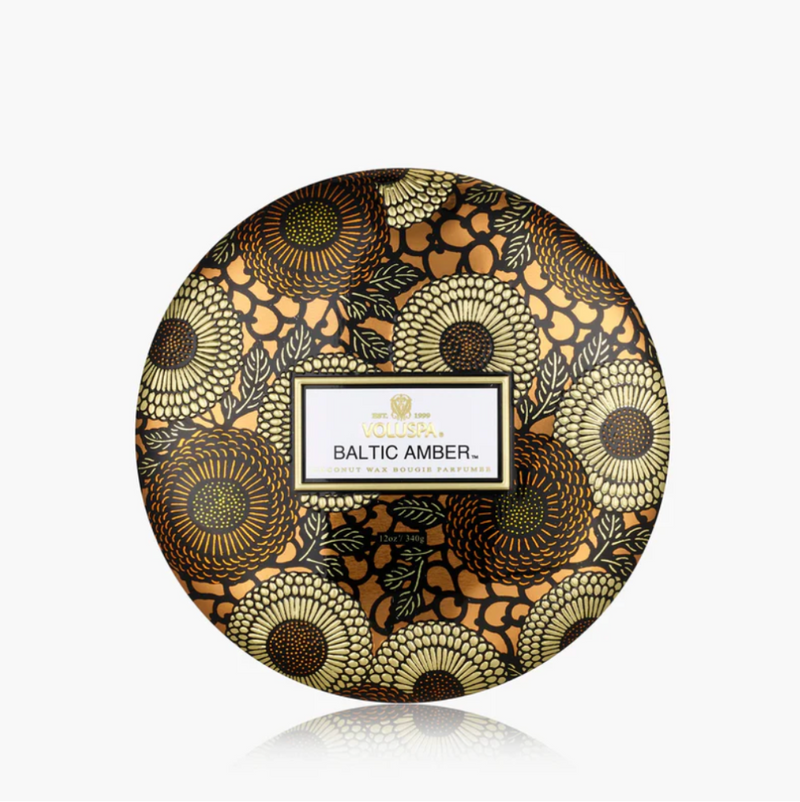 Baltic Amber 3 Wick Tin Candle