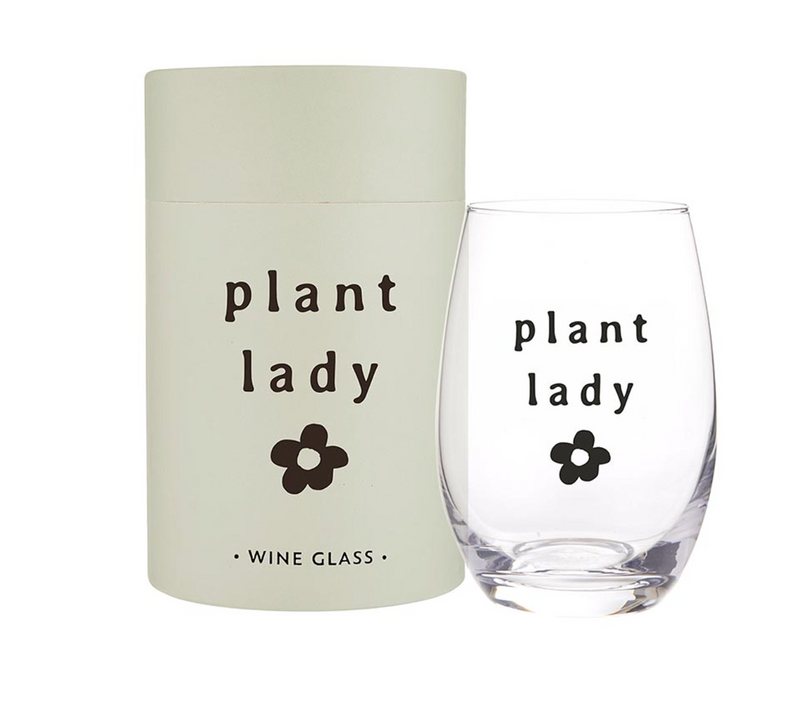 Stemless Wine Glass | Plant Lady