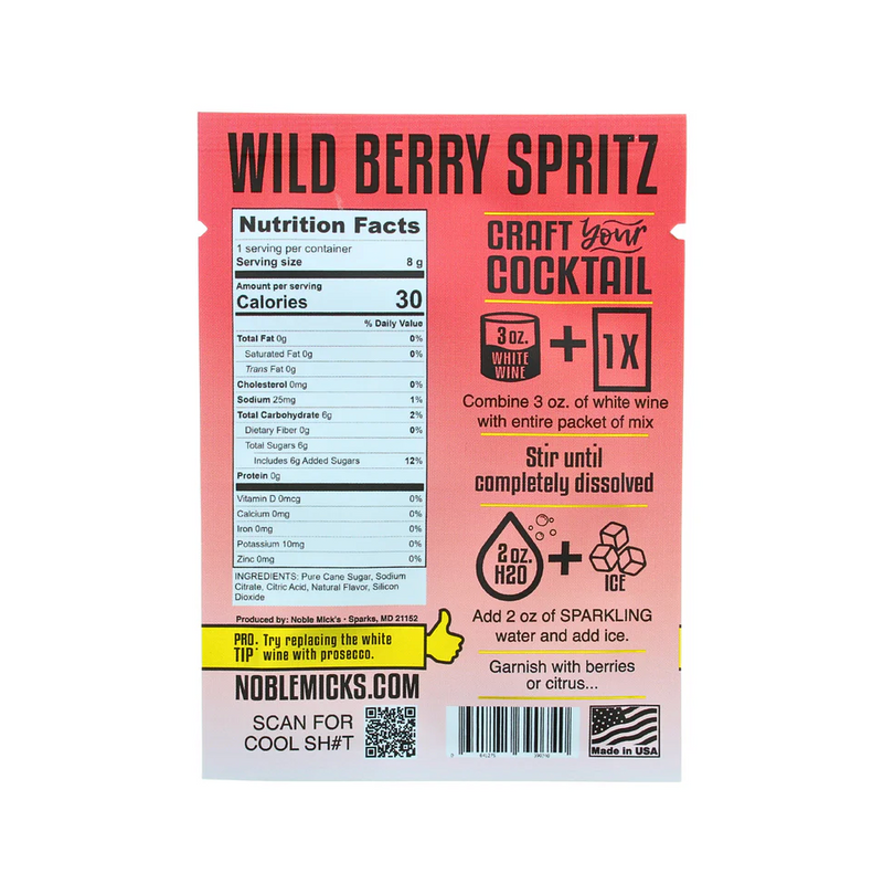 Single Serve Craft Cocktail | Wild Berry Spritz