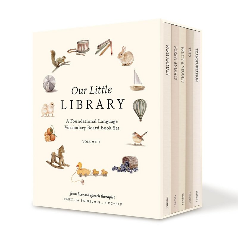 Our Little Library: A Foundational Language Vocabulary Board Book Set for Babies
