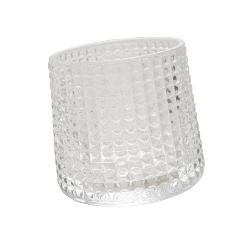 Embossed Spinning Whiskey Drinking Glass