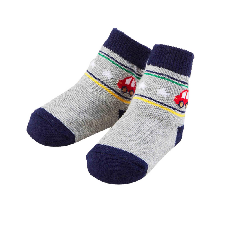 Gray/Navy Car Socks