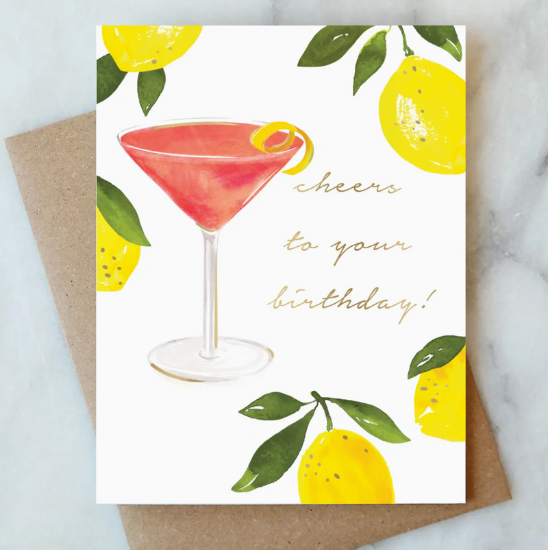 Cosmopolitan Birthday Greeting Card | Birthday Card