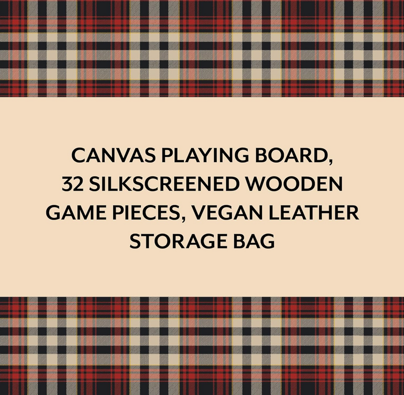 Pendleton Red Black Check Pattern Chess & Checkers | Travel-Ready Roll-Up Game