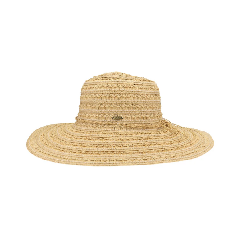 Textured Wide Brim C.C Sun Hat