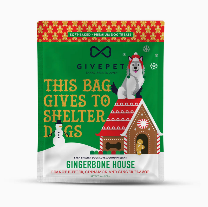 GivePet Gingerbone House Holiday Dog Treats