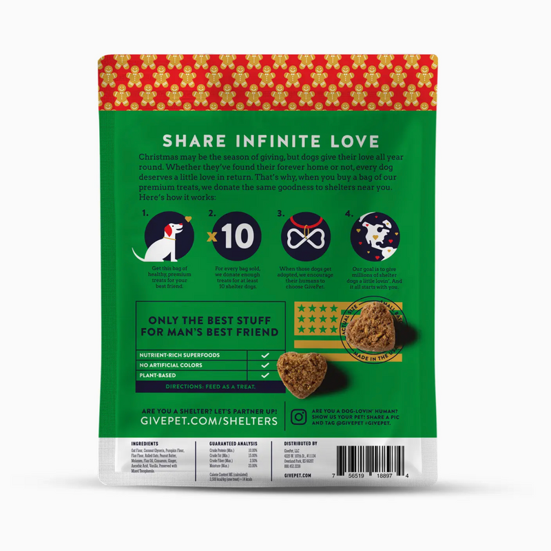 GivePet Gingerbone House Holiday Dog Treats