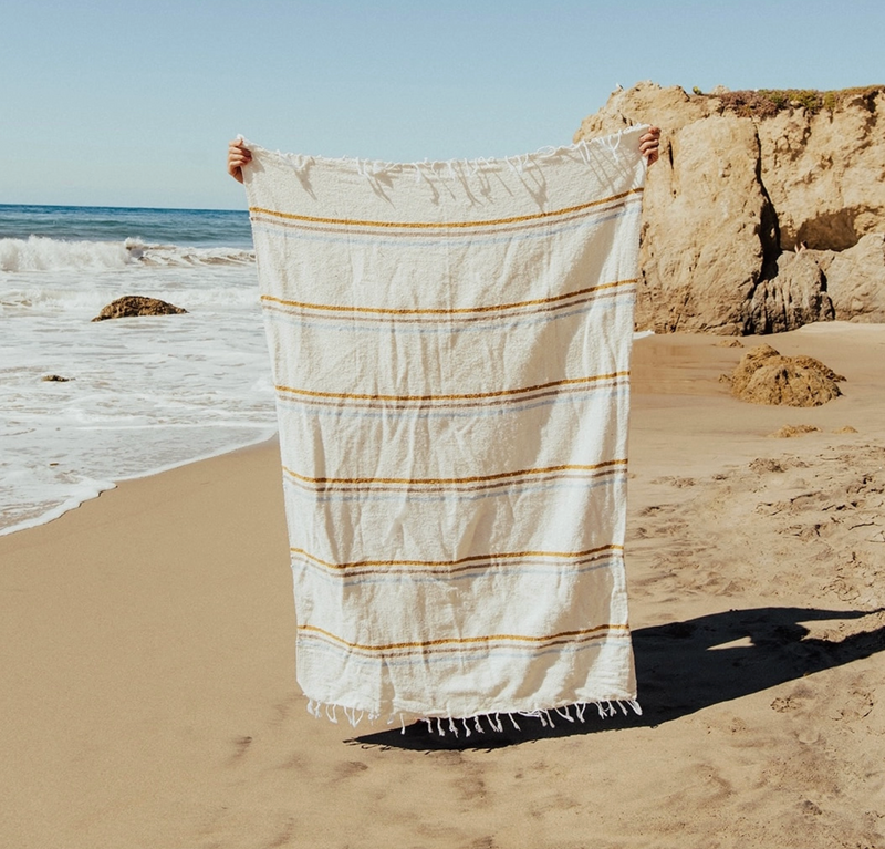 Sunday | Recycled Throw Blanket | Summer Beach Throw