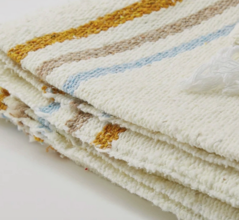 Sunday | Recycled Throw Blanket | Summer Beach Throw