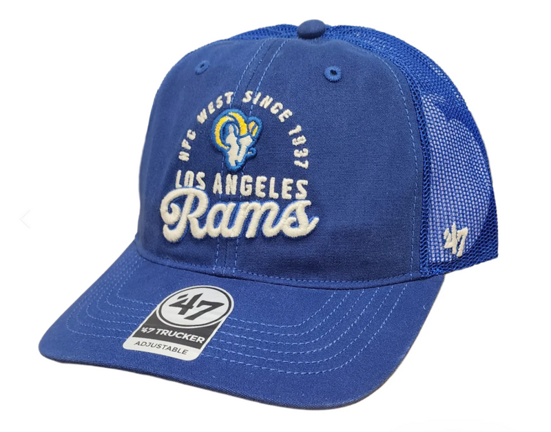 Los Angeles Rams Vintage Royal Pitstop 47' Trucker RF Hat