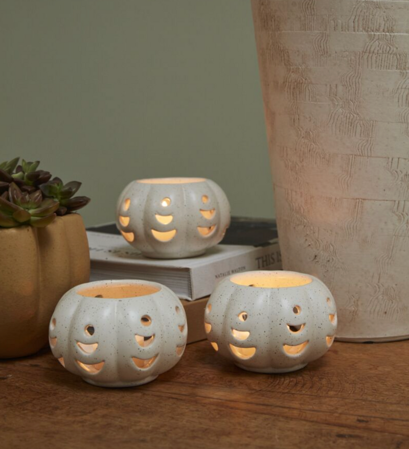 Pumpkin Votive | White