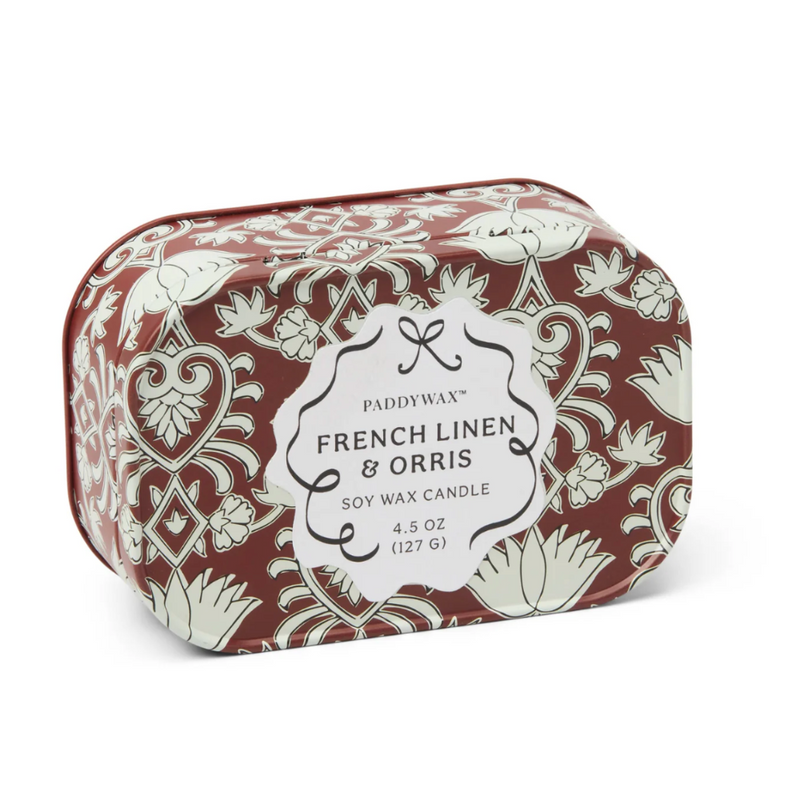 French Linen & Orris | Chérie 4.5 oz Tin Candle
