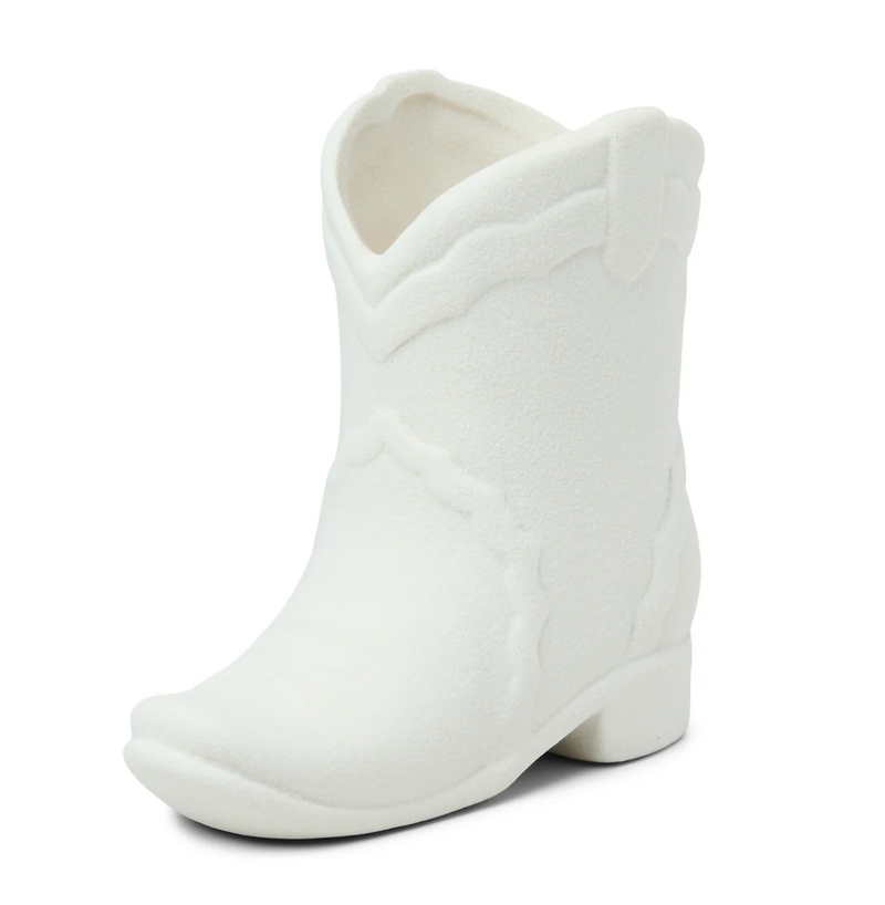 Nashville Smoked Pistachio White Boot Candle