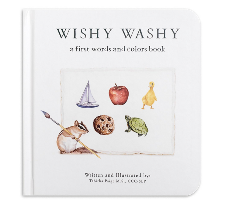 Wishy Washy: A Board Book of First Words and Colors for Growing Minds