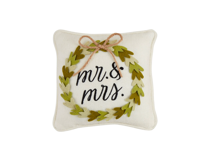 Mr Mrs Min Wedding Felt Pillow