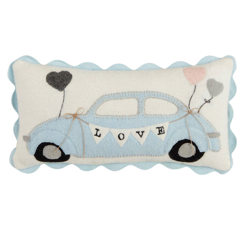 Car Min Wedding Felt Pillow