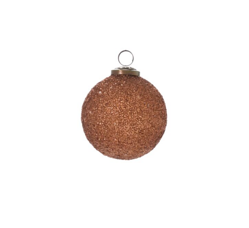 Copper Glitter Ornament