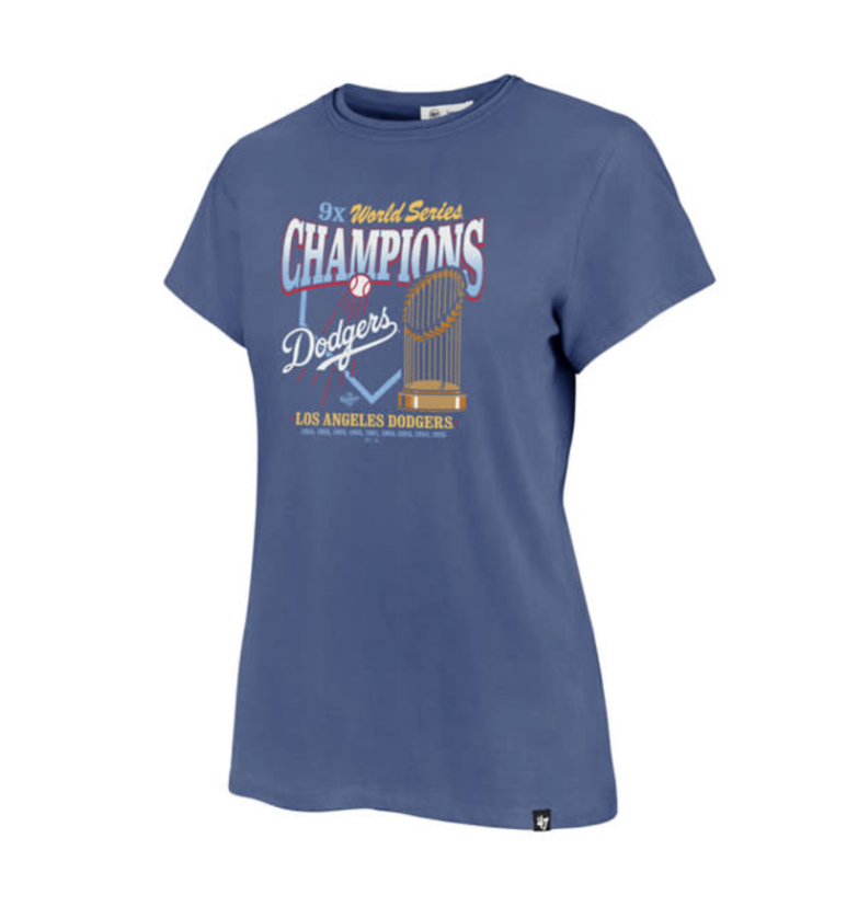 47Brand Women's LA Dodgers 2025 World Series 9x CADET Tee