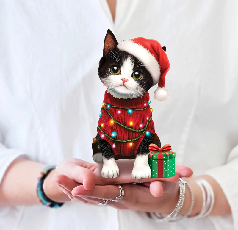 FreshCut Paper | Mini Christmas Kitten Pop-Up Card
