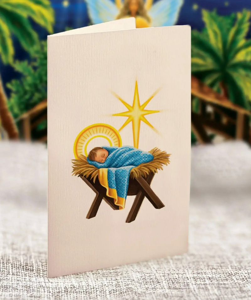 FreshCut Paper | Mini Starlit Nativity Pop-Up Card