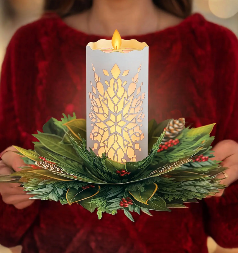 FreshCut Paper | Glowing Holiday Candle