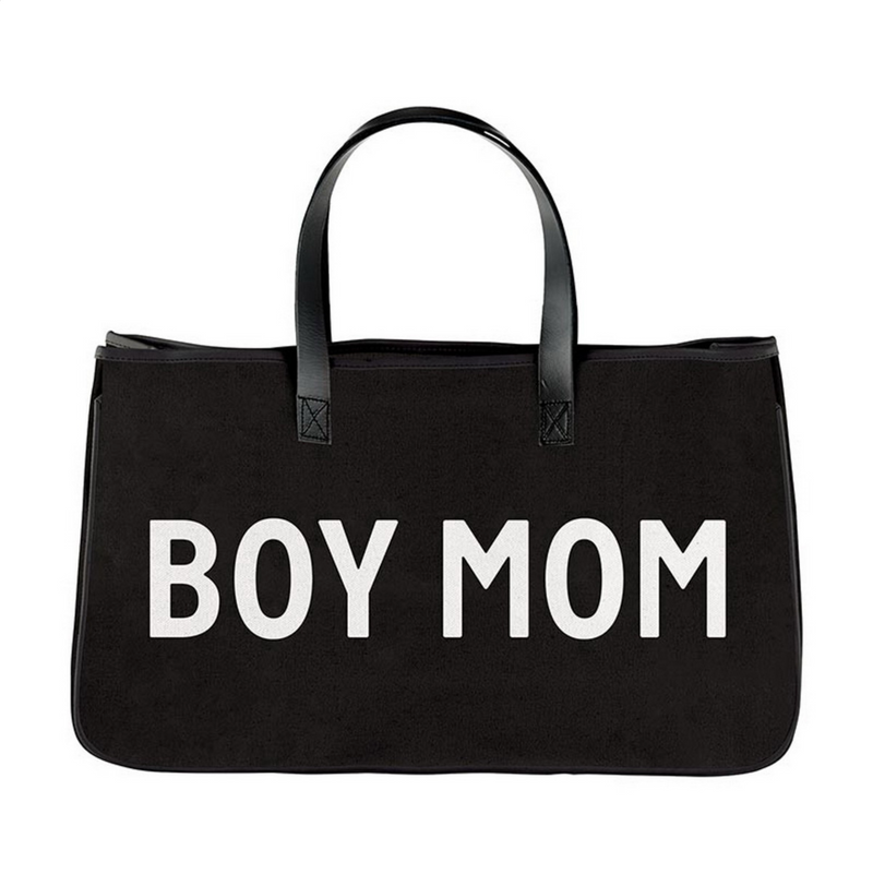 Black Canvas Tote | Boy Mom