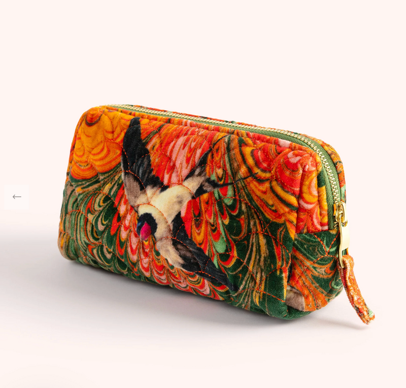 Quilted Vanity Bag - Marbled Swallow