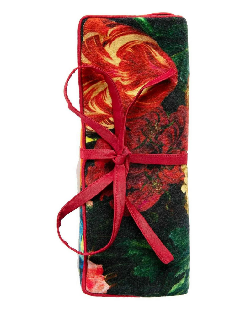 Jewelry Roll - Opulant Florals in Chocolate