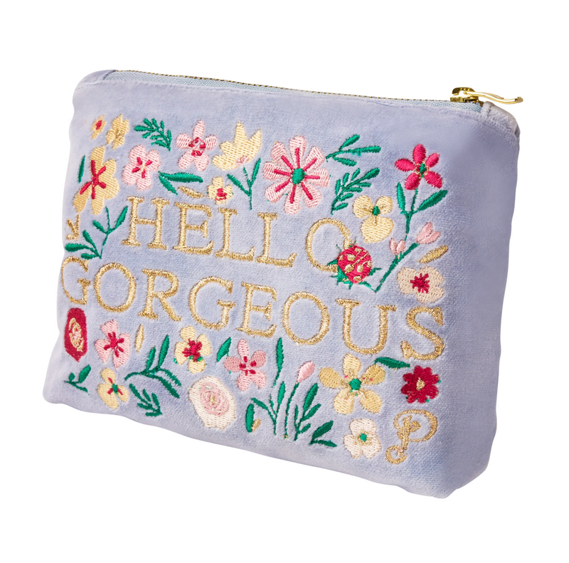 Velvet Mini Pouch | Hello Gorgeous | Denim