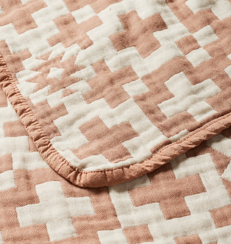 Organic Cotton Woven Baby Blanket | Cork