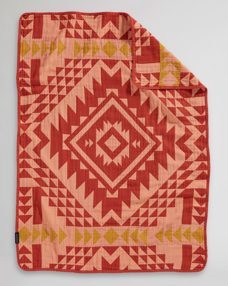 Cotton Woven Baby Blanket | Smith Rock | Clay