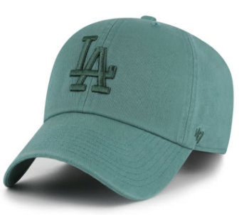 LOS ANGELES DODGERS GREEN EMERALD 47 CLEAN UP W/ NO LOOP LABEL