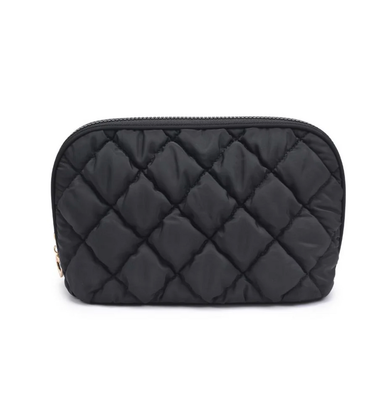 Cloud Kiss | Quilted Puffer Nylon Cosmetic Dome Pouch