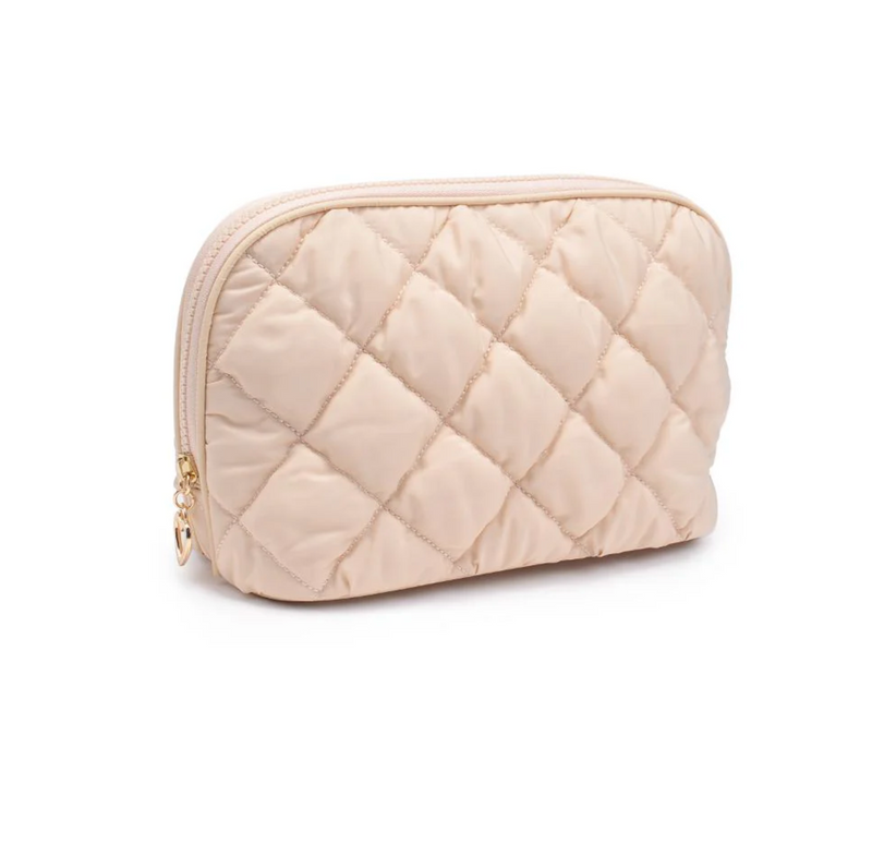 Cloud Kiss | Quilted Puffer Nylon Cosmetic Dome Pouch